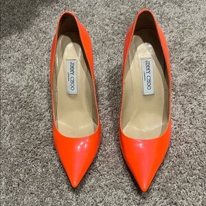 Jimmy Choo Bright Orange Heels